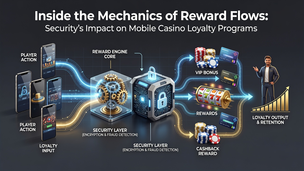 Illustration of secure reward distribution pathways in mobile casino loyalty systems