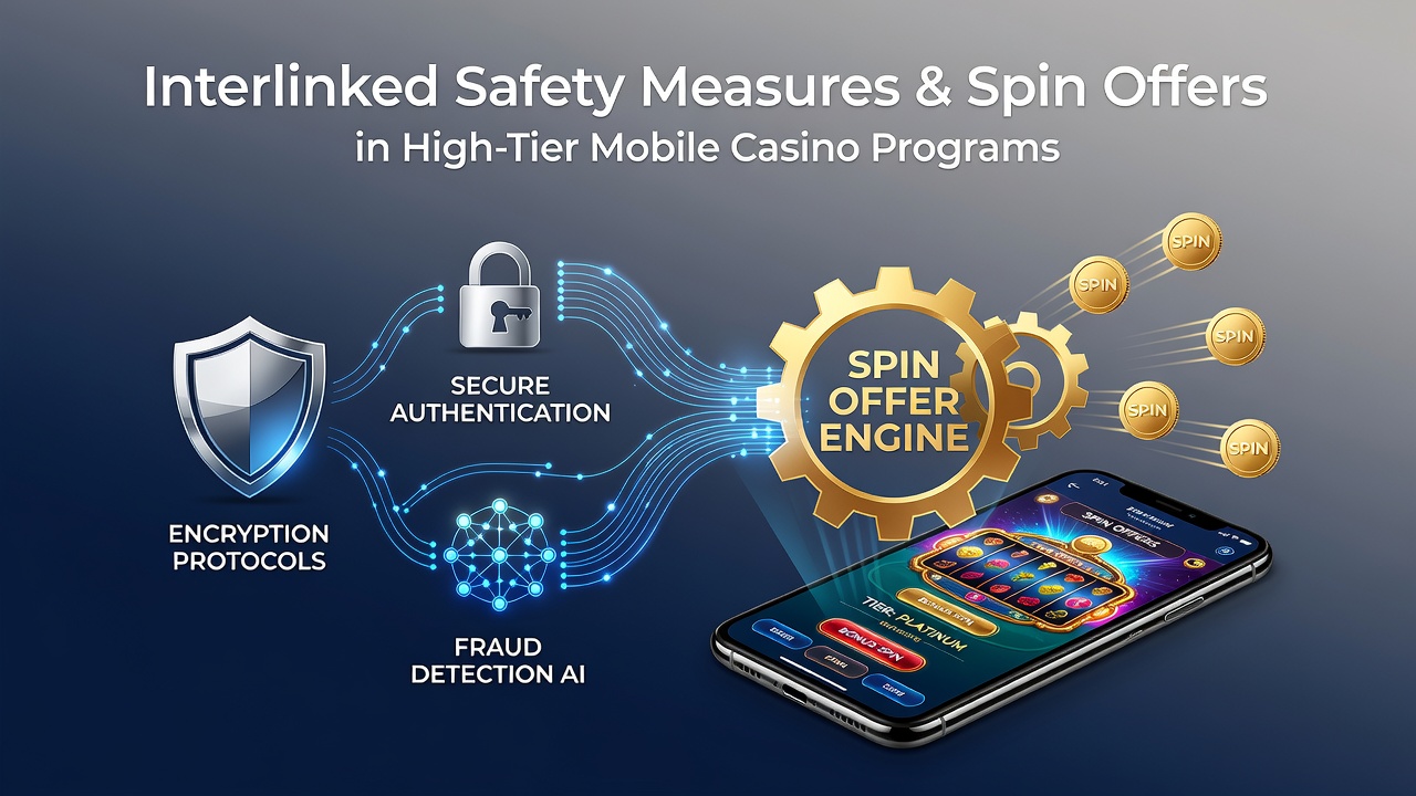 Mobile casino interface displaying secure spin offer verification on a smartphone screen
