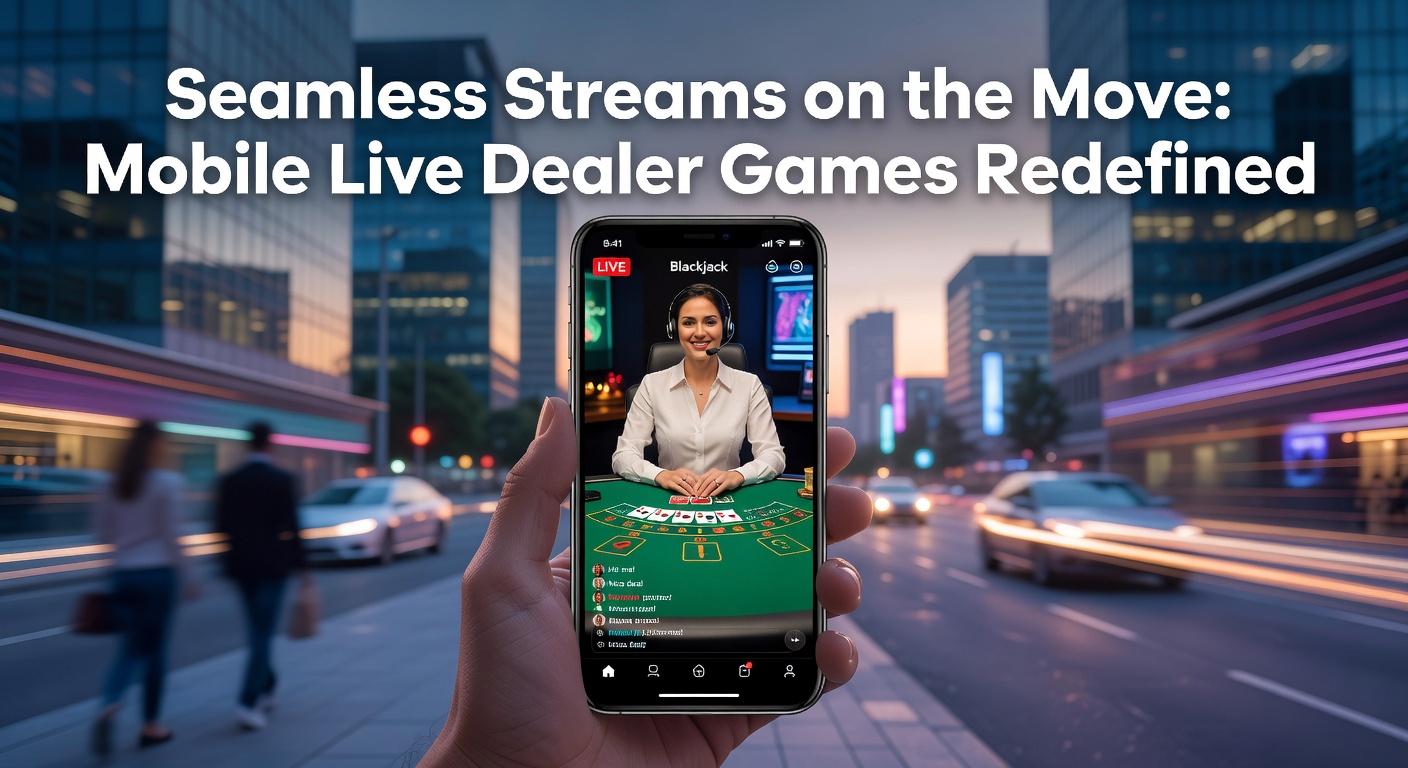 Smartphone displaying a live blackjack dealer with seamless streaming and touch controls