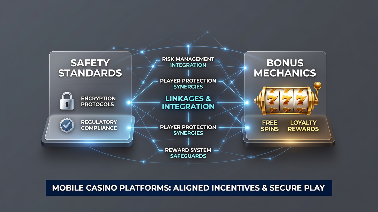Close-up of a mobile app screen showing encrypted bonus activation and regulatory compliance indicators